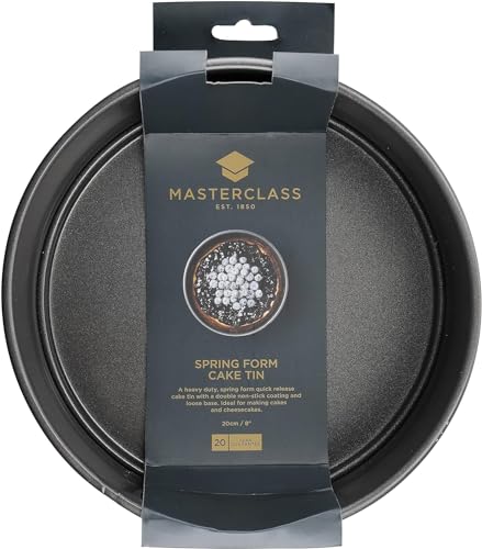 MasterClass Springform, rund, 20 cm, Karbonstahl (1 mm), mit losem Boden, PTFE-, PFOA- & BPA-freie Antihaftbeschichtung, Grau – Ansicht 9