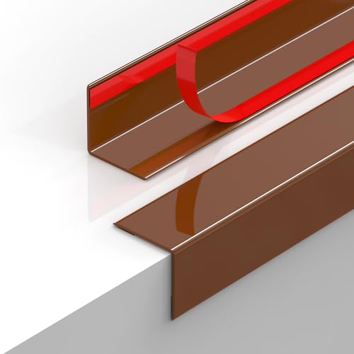Image of 2PCS Wall Corner Protectors Guards - Self Adhesive Corner Protector & Corner Guards for Walls Edge Protection, Easy to Apply - No Tools Needed(Brown, 31.5 inchx1.18 inch)