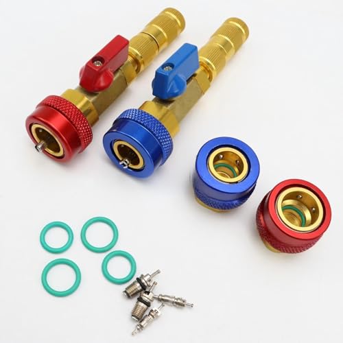 YISHEELIY Valve Core Remover & Installer Tool 4 Standard Valve Couplers