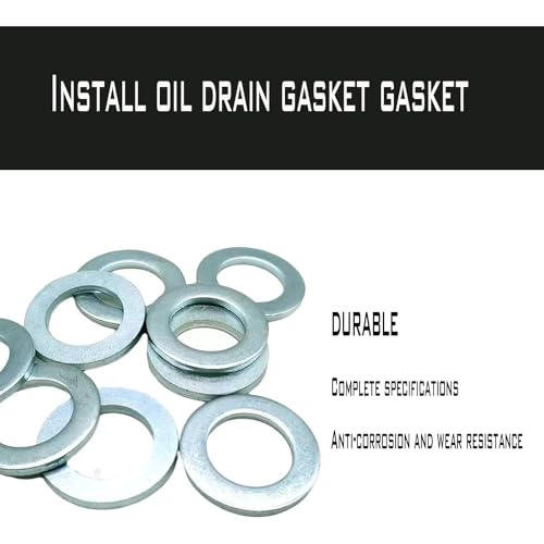 Image of 1 Pack 20 Pcs Oil Drain Plug Gasket Washers,0.55 Inches Crush Washer Oil Drain Plug Compatible With Honda /Acura, Replacement For Aluminum Oil Plug Crush Washer Fits For Most Cars, Suvs