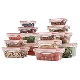 classbach® 14er-Set Kunststoff-Frischhaltedosen mit Deckel 100% dicht, Lunchbox Brotdose Meal Prep Boxen mit Deckel, Vorratsdosen geeignet f. Spülmaschine, Mikrowelle und Gefrierfach C-FHD 4009 K