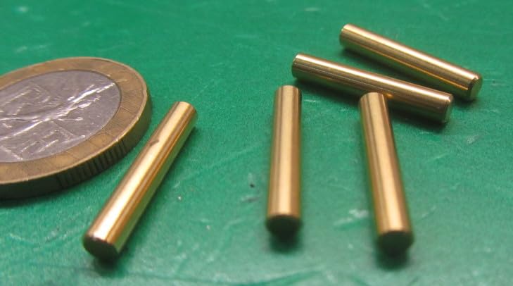 360 Brass Dowel Pin 1/8 Diameter x 3/4 Length 10 Pcs