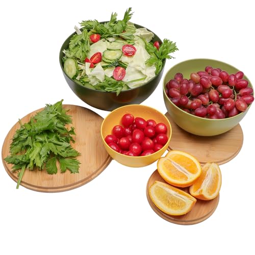 Ecoway EW-B006 Salad Bowl Set Of 3 With Bamboo Lids thumb #5