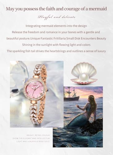 Image of OLEVS Diamond Watch for Women Luxury Dress Rose Gold Bracelet Casual Elegant Waterproof Date Ladies Quartz Wrist Watches
