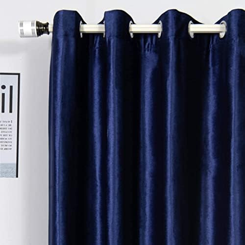 MYRU 1 Pair Velvet Curtains Eyelet Curtains for Bedroom and Living Room (2 x 66x84 Inch,Burgundy Red)