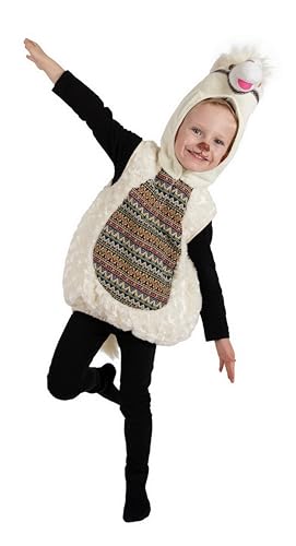 P'TIT CLOWN - Tierkostüm Kind - Mädchen, Jungen - Karnevalskostüm, Kostümpartys, Shows, Geburtstage, Halloween, Mottopartys - Leicht zu tragen (Lama, 5-6 Jahre)