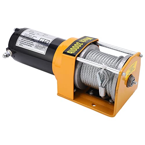 Winch eléctrico portátil 12V con cuerda 5mmx10m acero inox