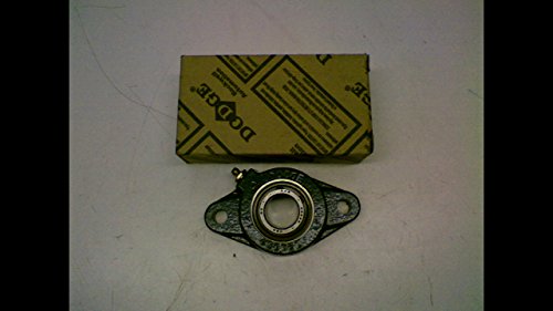 Dodge F2BSC100 Flange Unit, 2 Bolt Holes, Normal-Duty, Relubricatable, Non-Expansion, Cast Iron, Setscrew Locking Inner Ring, Inch, 1