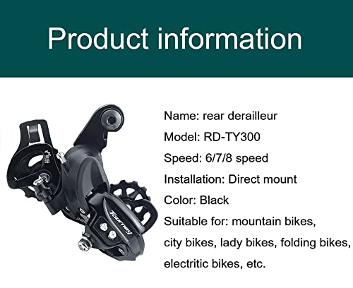 Thalous TH-TY300-US Bicycle Rear Derailleur 6/7/8 Speed Tourney Rd-Ty300 Rd-Tx800 Altus Rd-M310 For Mtb Bike Direct Mount thumb #1