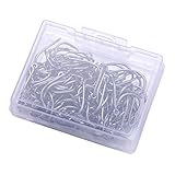  LIOOBO 100 Piezas Gancho de Pesca Ganchos de Acero al Carbono Juego de Aparejos de Pesca para Agua Salada Agua Dulce Lagos Ríos Corrientes (12)