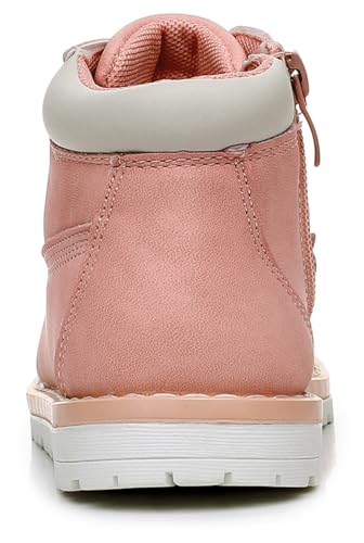 Felabo Kids Ankle Work Boots for Boys Girls - Side Zipper Lace Up Non Slip Sole (Toddler/Little Kid)4