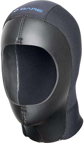 Miniatura 3 de BARE Capucha seca Elastek de 0.354 in  Úsalo con traje seco  Fabricado con material de neopreno ELASTEK elástico completo  Ideal para buceo en agua