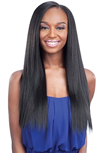 Que MALAYSIAN Silk Press Yaky 7PCS (14/16/18) Human Hair Blended Weave (OTROSEGOLD)