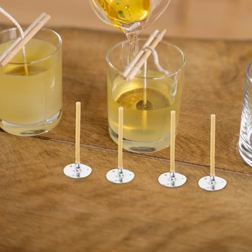 GALPADA 100 piezas de mechas para velas con fibra encerada miniatura 4