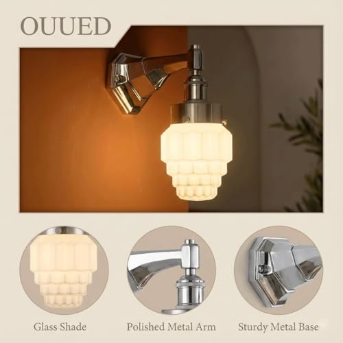 Luz de espejo de tocador industrial para baño y dormitorio con luz cálida decorativa 4