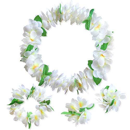 Layseri Tropical Hawaiian Leis,Flower Garland Set for Adult Kids