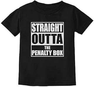 Ice Hockey Player Shirt Gift Straight Outta The Penalty Box Youth Kids T-Shirt X-Small Black