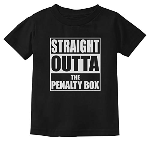 Ice Hockey Player Shirt Gift Straight Outta The Penalty Box Youth Kids T-Shirt X-Small Black