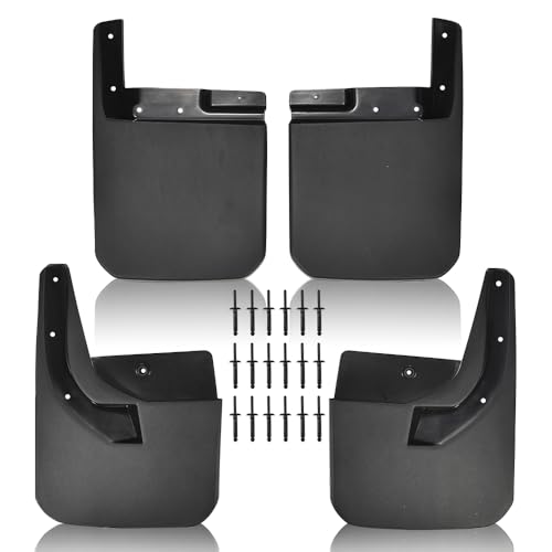 Image of JSCARLIFE Mud Flaps for 2018-2024 J-eep Wrangler JL | No-Drill Splash Guards | Front & Rear Set | Black PP Plastic | Protects Against Mud, Rocks & Road Debris