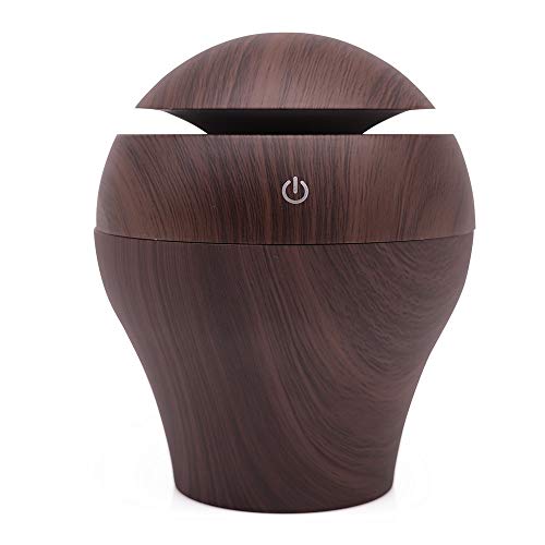 Verdunster, Mini Holzmaserung Diffusor, USB Auto Aromatherapie Maschine Geruch Auto Luftreiniger, Holzmaserung Öl Diffusor Ultraschall