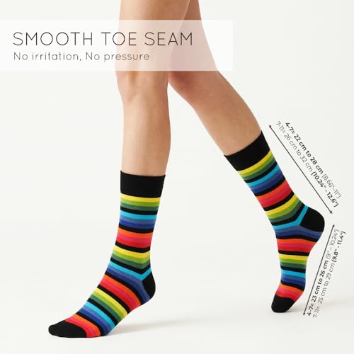 Image of Mysocks Men and Women Crew Socks Extra Fine Combed Cotton Seamless Toe