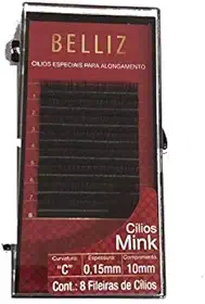 Belliz Cilios Para Alongamento Mink C 015 10mm