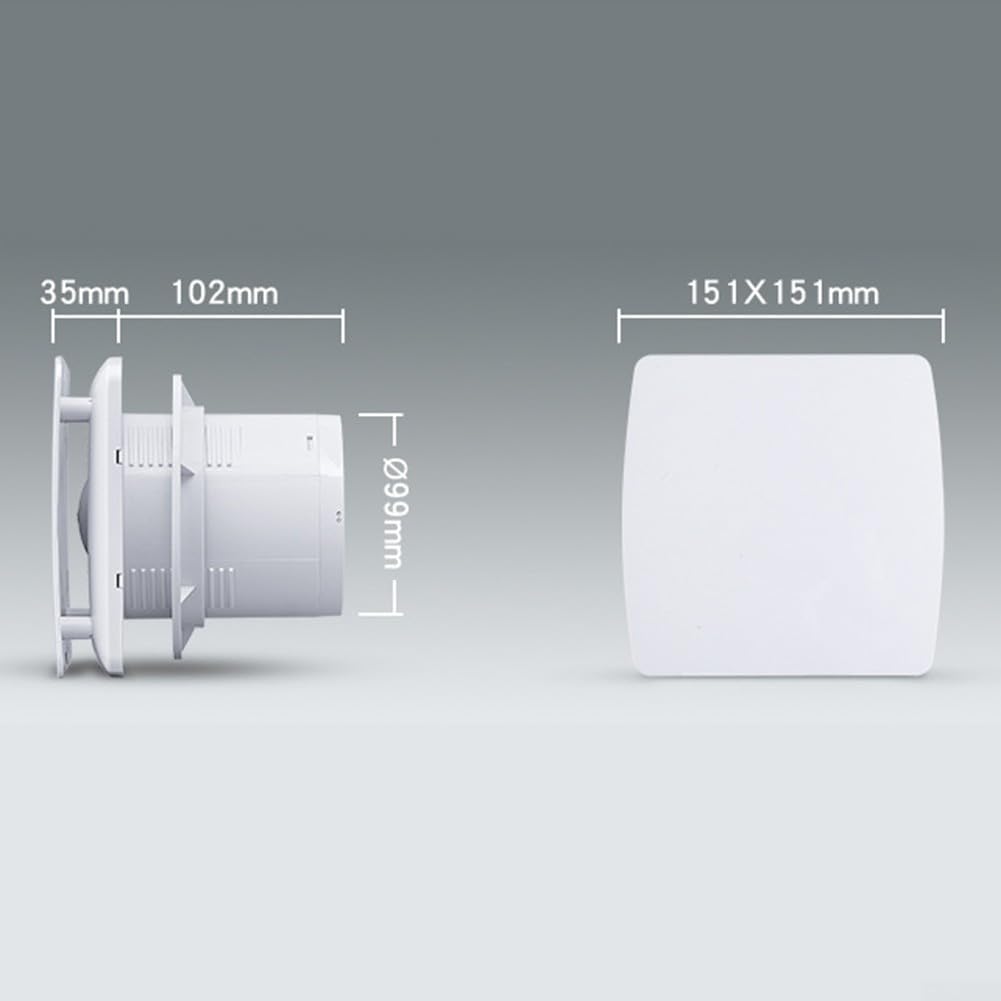RANRAO Ventilateur extracteur de salle de bain silencieux et puissant de 10,2 cm avec humidistat, ventilateur de douche mural au plafond silencieux pour pièces humides/salle de bain