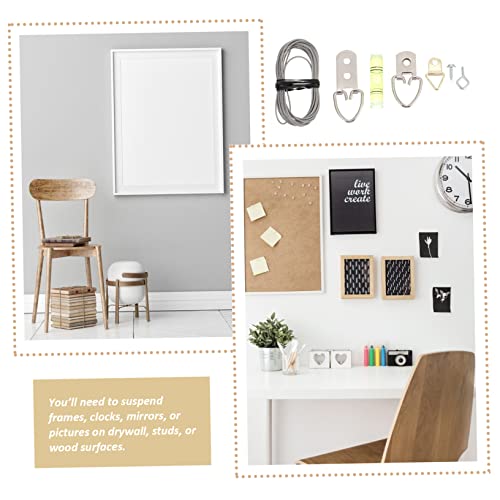 Image of Balacoo DIY Picture Wire Hanging Kit 102pcs Hardware Accessories Set Picture Hangers for Wall Decor