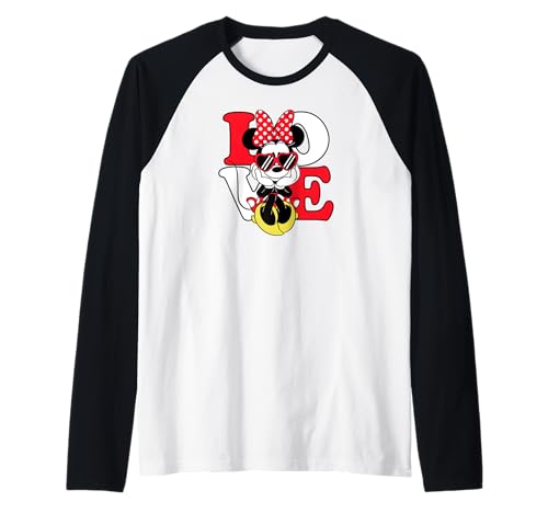 Minnie Mouse T-shirt de baseball raglan Disney pour femme fan de pop culture