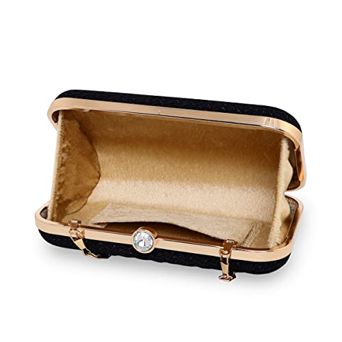 Image of ESBEDA Glitter Shine Oval shape Clutch Solid Pattern For Women | Gift For Women