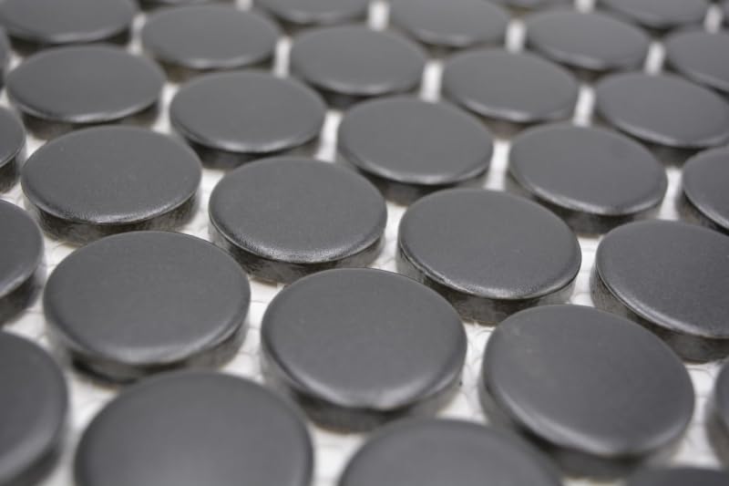 MOS10-0311GR_f - Mosaico de cerámica para pared de cocina, color negro mate