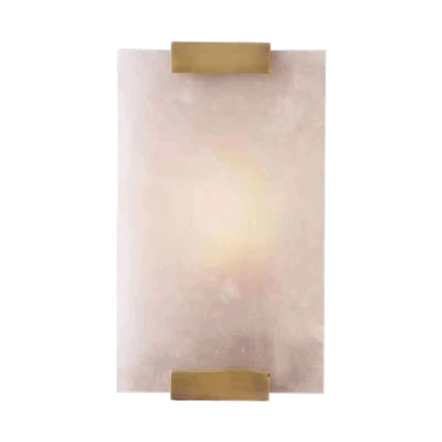Modern Decoration Marble Wall Sconce White Alabaster Glass Wall Light Long Bar Indoor Natural Stone Gold Wall Mounted Lamp Black Bathroom Vanity Light Fixture for Bedroom Living Room(Gold-27cm)