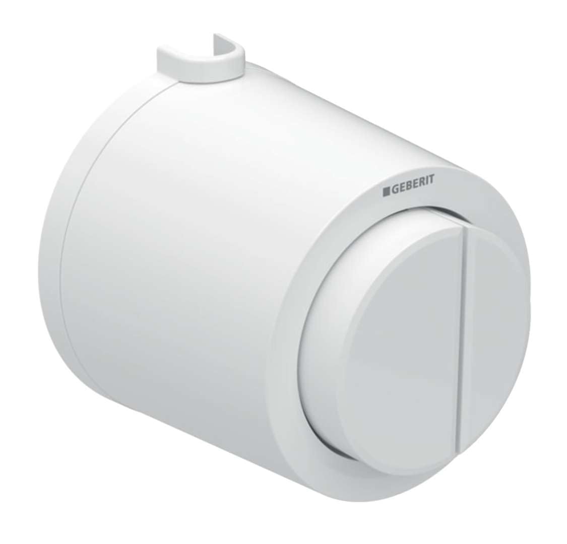 Geberit - Pulsador A Distancia Geberit Serie 01, Neumático, Para Doble Descarga, Para Cisterna Empotrada Sigma 8 Cm, Pulsador Visto: Blanco Alpino (116.049.11.1)