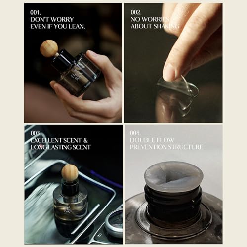 Image of hetras Premium Car Diffuser Set (Book Store Scent)-Luxury Dashboard Air Freshener | 2-Pack (2.6 fl.oz Each) with Natural Wood Balls & Non-Slip Pads | Woody Herb Aroma | Car Interior Decor & Gift