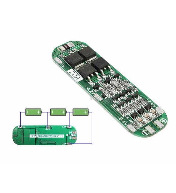 3S 20A Bms Pil Şarj Koruma Kartı Lityum Lipo Batarya 18650'li-ion