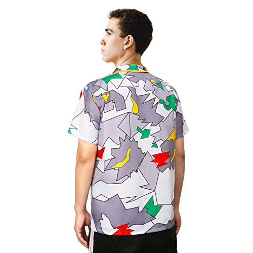 Dustin Shirt Button Up Adult Men's T-Shirt Henderson Cosplay Baseball Tee Youth Short Sleeve Tops Scary Halloween Suits, Adult, XXL