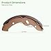 10L0L Golf Cart Brake Shoes Compatible with G14-G22 1993-up, Workhorse 1996-up, EZGO TXT 1997-up and RXV 2008-up Models, OEM# 27943G01, JG5-F5330-00, 4 PCS