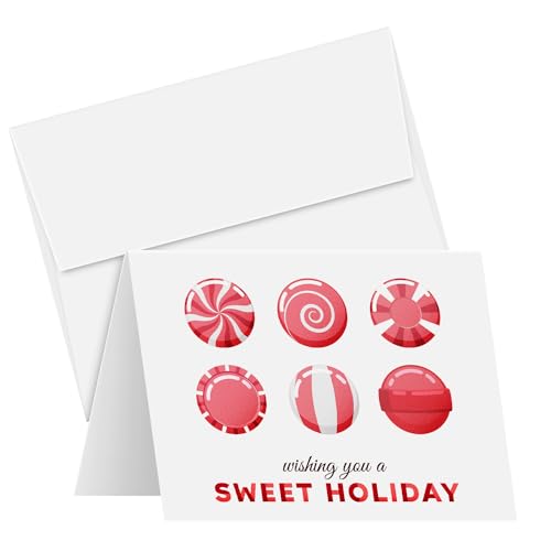 2024 Wishing You A Sweet Holiday!O[eBOJ[h ? ԂƔ̐̂Ȃ̃NX}XNX}XLfB[ ? AAҏA肪ƂAMtg ? 1pbN10At ? 4.25 x 5.5C`