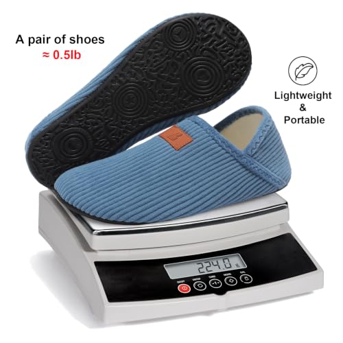 Image of Fires Womens Mens Slippers with Rubber Sole Soft-Lightweight House Slipper Socks Around House Shoes Non Slip Indoor /Outdoor