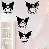Kuromi Room Decor Wall Art Decal Stickers for Girls - 8' x 8' - Kawaii Anime Sanrio Hello Kitty Cutecore Design Decoration for Home Kids Bedroom Gaming Room Playroom Comics Trendy Cool Fun