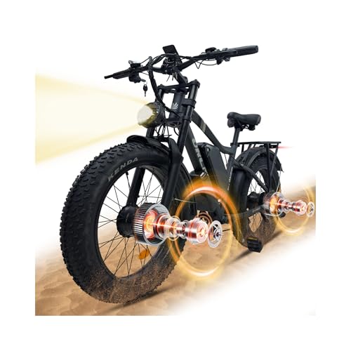 SMLRO 5000W Peak Dual Motor Ebike,40-45MPH with 52V 25AH Battery,24
