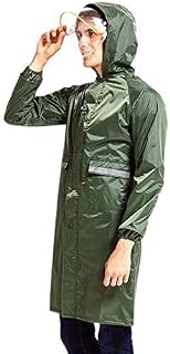Poncho Chubasquero Impermeable chubasquero mujer ZHANGZONG Chaqueta impermeable para bicicleta Ropa impermeable transpirable, chaqueta unisex con capucha, impermeable largo y liviano.7.23(Color:Green;