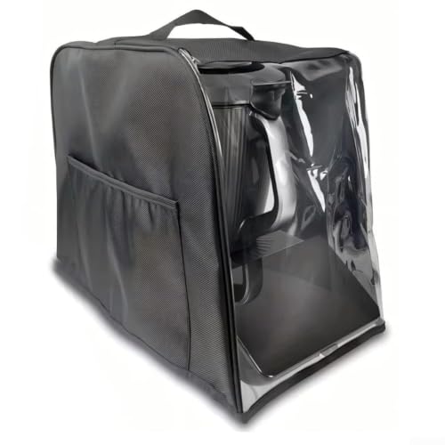 Funda para Thermomix TM7 Cubierta Antipolvo de Cocina Plegable Impermeable Tela Oxford con Revestimiento de PVC, diseño Frontal Transparente