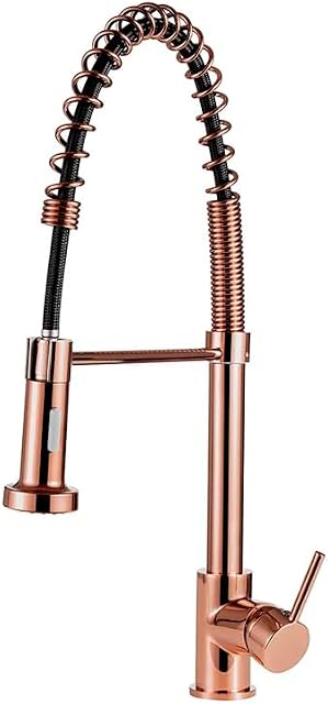 Pingoo.Casa, Torneira para Cozinha, Misturador Monocomando, Com Duas Opções De Jato, Material Cromado Resistente À Corrosão, Volante Em Alavanca Com Abertura Mais Leve, Fácil Encaixe, Envira, Dourado Rose