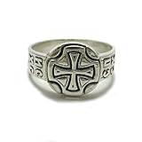  Anillo de plata para hombre macizo Cruz 925 R001792