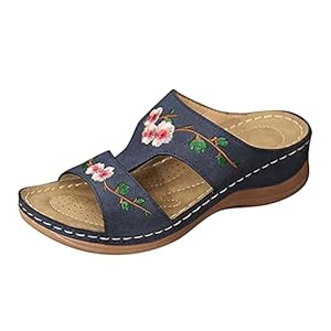 Briskorry Sandalen voor dames, sleehak, schoenen, zomer, plateau pantoffels, comfortabele pantoffels, open teen…