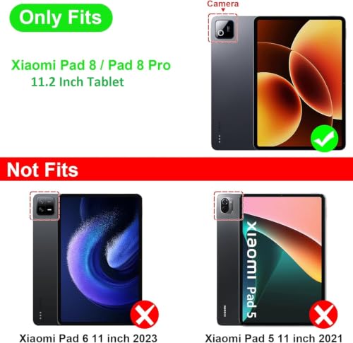 Image of TGK 360 Degree Rotating Flip Cover Case for Xiaomi Mi Pad 8 /8 Pro /Mi Pad 7 /7 Pro 11.2 inch Tablet (Black)
