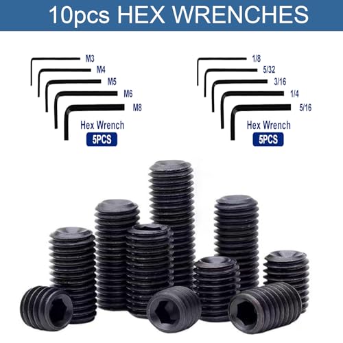 Zuorery BXLD-830 830Pcs 25 Sizes Metric + Sae Set Screw Assortment Kit thumb #4