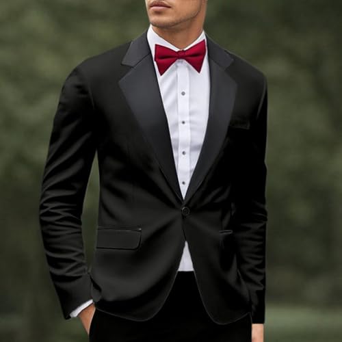 Mens Suit Jackets Casual One Button Slim Fit Business Blazers Suit Sport Coats with Pockets for Wedding Prom Party3