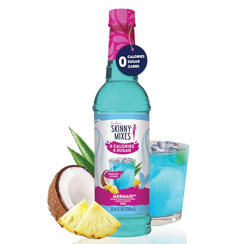 Jordan's Skinny Mixes Sugar Free Syrup, Mermaid Flavour, Fruit Flavour, Water Enhancer, Drink Blend for Iced Tea, Lemonade and More, Calorie Free Flavour, Keto Friendly, 60ml 1